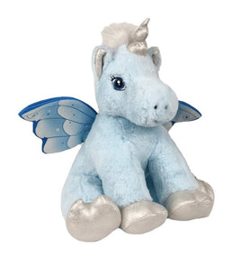 BLUE UNICORN Stuffed Animal, 16" Plushie, Make your Own Stuffie, Soft and Cuddly, DIY Kit